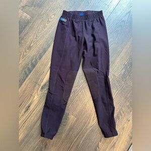 Irideon Girls Equestrian Pull On Breeches Purple Plum Size Large